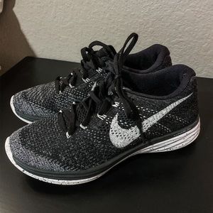 Black Nike Flyknit Shoes, Size 8